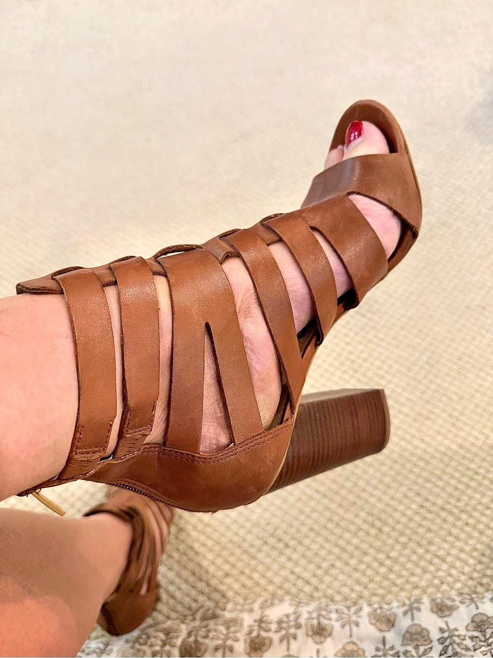 Sam Edelman Brown Caged Sandals Size 9.5M